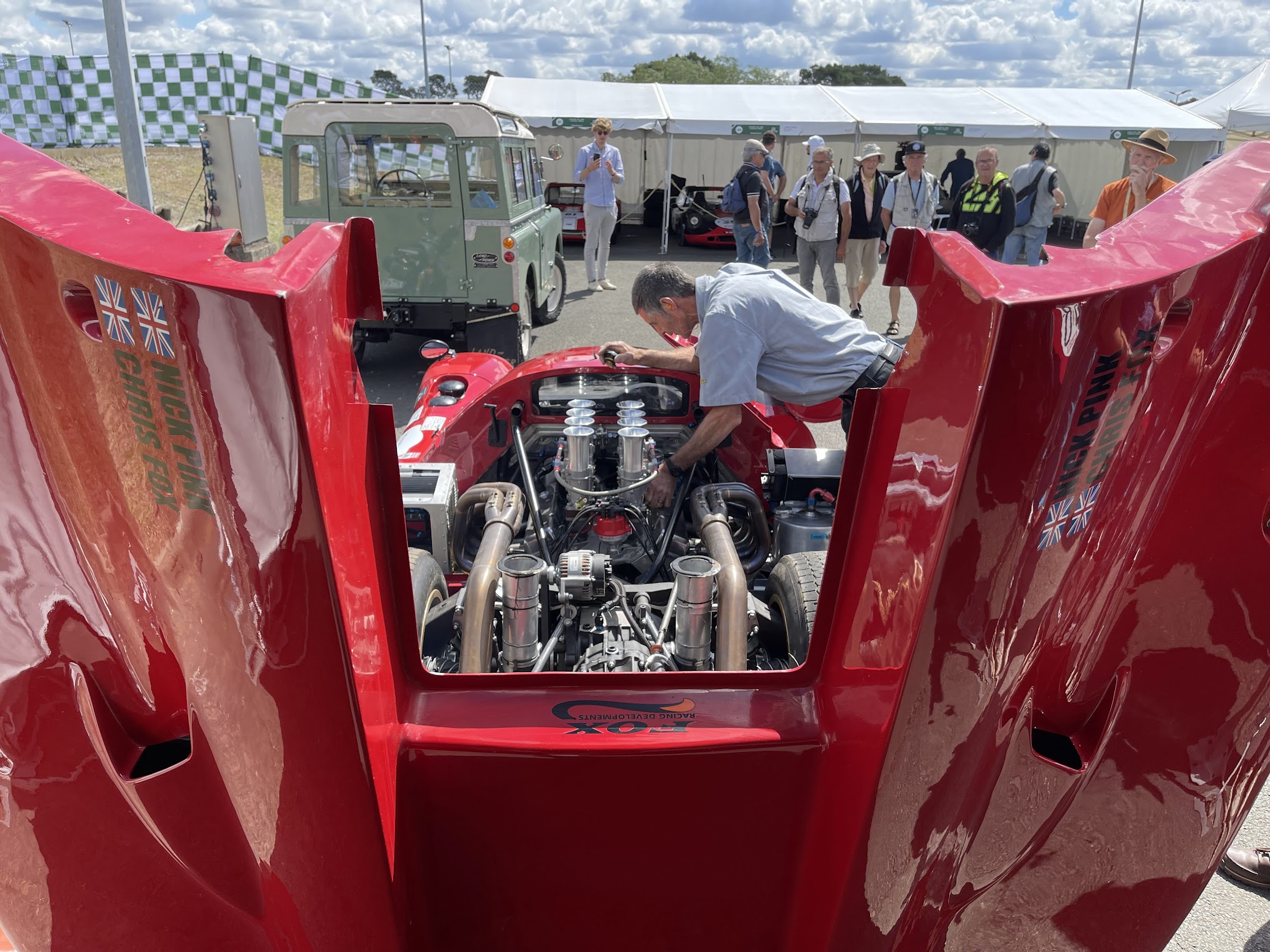Back view of a Le Mans car